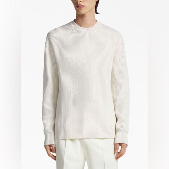 Zegna Oasi crew-neck cashmere sweater size 54/us size 44 XL - Picture 2 of 13